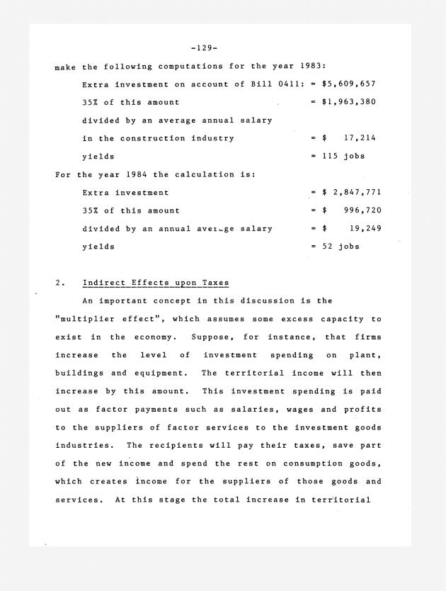 The economic impact of Section 1 of Bill 14-0411 (Act 4740) - 0136