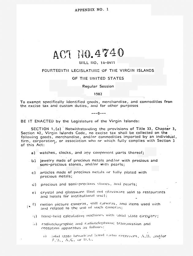 The economic impact of Section 1 of Bill 14-0411 (Act 4740) - 0180