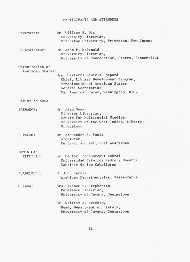 Proceedings - Conference on Sharing Caribbean Resources for Instruction and Research, College of the Virgin Islands, March 17-19, 1969. Conference on Sharing Caribbean Resources for Instruction and Research, College of the Virgin Islands, March 17-19, 1969 - 0003