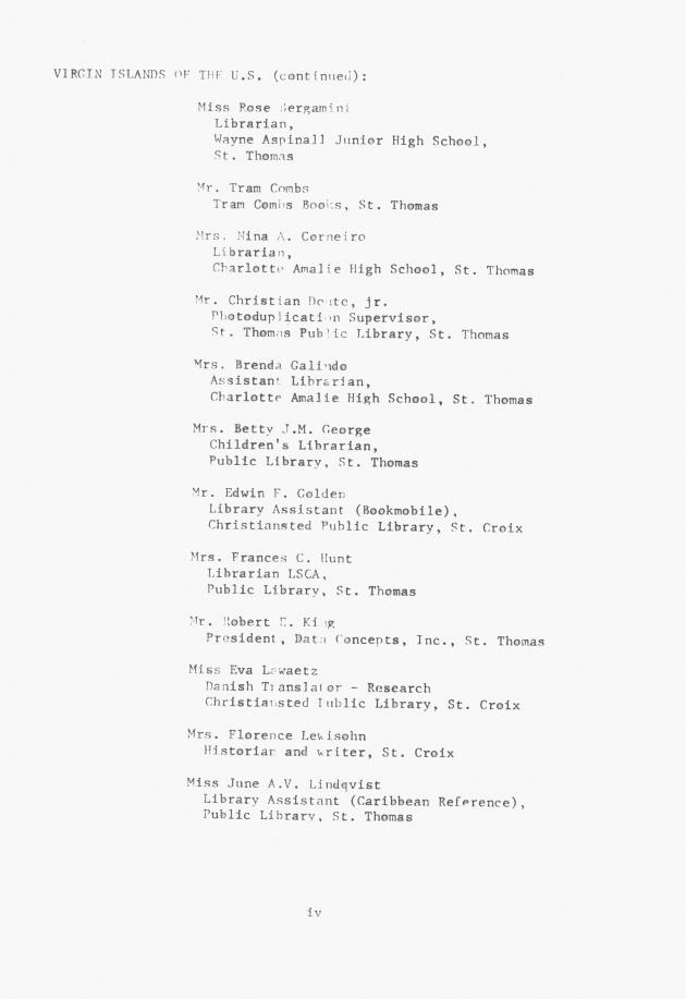 Proceedings - Conference on Sharing Caribbean Resources for Instruction and Research, College of the Virgin Islands, March 17-19, 1969. Conference on Sharing Caribbean Resources for Instruction and Research, College of the Virgin Islands, March 17-19, 1969 - 0005