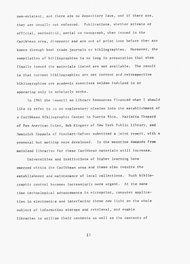 Proceedings - Conference on Sharing Caribbean Resources for Instruction and Research, College of the Virgin Islands, March 17-19, 1969. Conference on Sharing Caribbean Resources for Instruction and Research, College of the Virgin Islands, March 17-19, 1969 - 0019