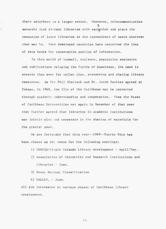 Proceedings - Conference on Sharing Caribbean Resources for Instruction and Research, College of the Virgin Islands, March 17-19, 1969. Conference on Sharing Caribbean Resources for Instruction and Research, College of the Virgin Islands, March 17-19, 1969 - 0020