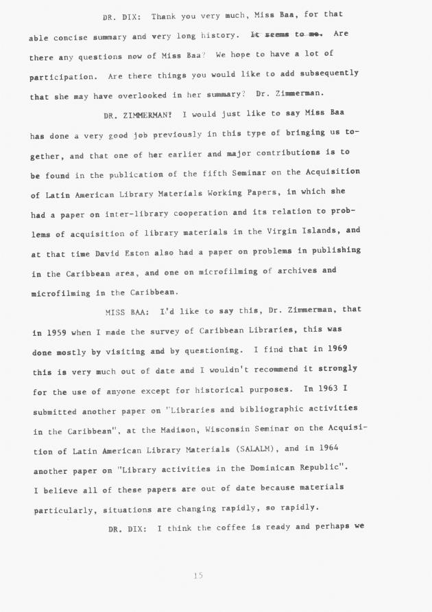 Proceedings - Conference on Sharing Caribbean Resources for Instruction and Research, College of the Virgin Islands, March 17-19, 1969. Conference on Sharing Caribbean Resources for Instruction and Research, College of the Virgin Islands, March 17-19, 1969 - 0021