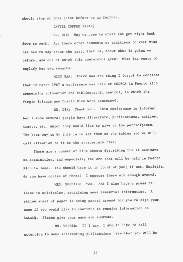 Proceedings - Conference on Sharing Caribbean Resources for Instruction and Research, College of the Virgin Islands, March 17-19, 1969. Conference on Sharing Caribbean Resources for Instruction and Research, College of the Virgin Islands, March 17-19, 1969 - 0022