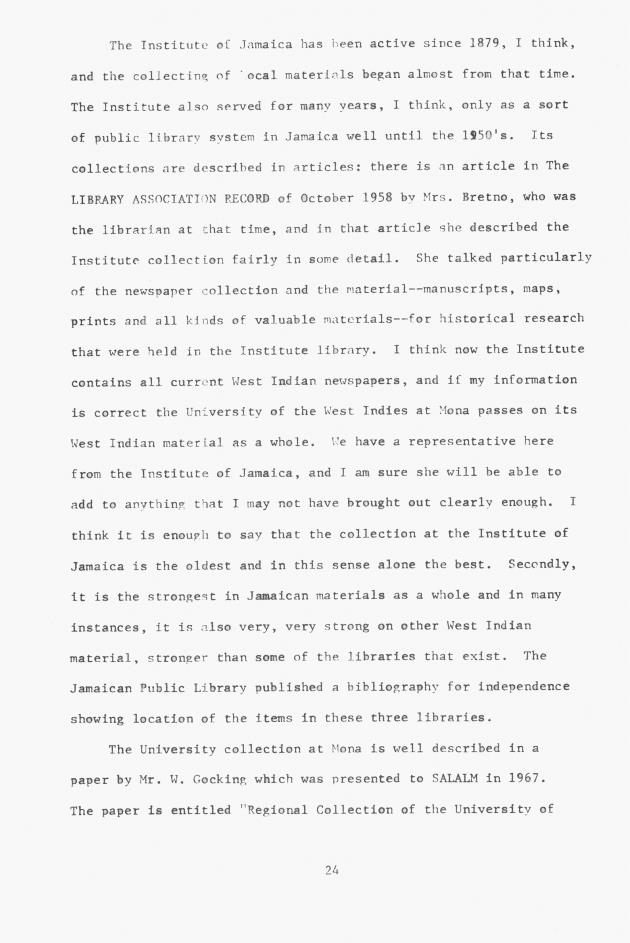 Proceedings - Conference on Sharing Caribbean Resources for Instruction and Research, College of the Virgin Islands, March 17-19, 1969. Conference on Sharing Caribbean Resources for Instruction and Research, College of the Virgin Islands, March 17-19, 1969 - 0030