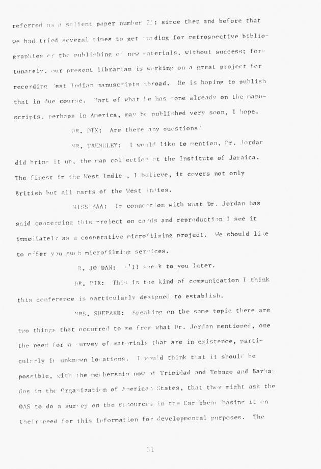 Proceedings - Conference on Sharing Caribbean Resources for Instruction and Research, College of the Virgin Islands, March 17-19, 1969. Conference on Sharing Caribbean Resources for Instruction and Research, College of the Virgin Islands, March 17-19, 1969 - 0036