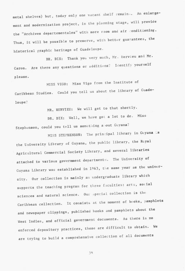 Proceedings - Conference on Sharing Caribbean Resources for Instruction and Research, College of the Virgin Islands, March 17-19, 1969. Conference on Sharing Caribbean Resources for Instruction and Research, College of the Virgin Islands, March 17-19, 1969 - 0044