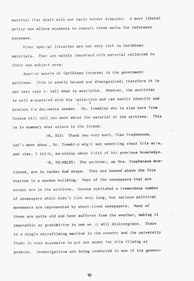 Proceedings - Conference on Sharing Caribbean Resources for Instruction and Research, College of the Virgin Islands, March 17-19, 1969. Conference on Sharing Caribbean Resources for Instruction and Research, College of the Virgin Islands, March 17-19, 1969 - 0046