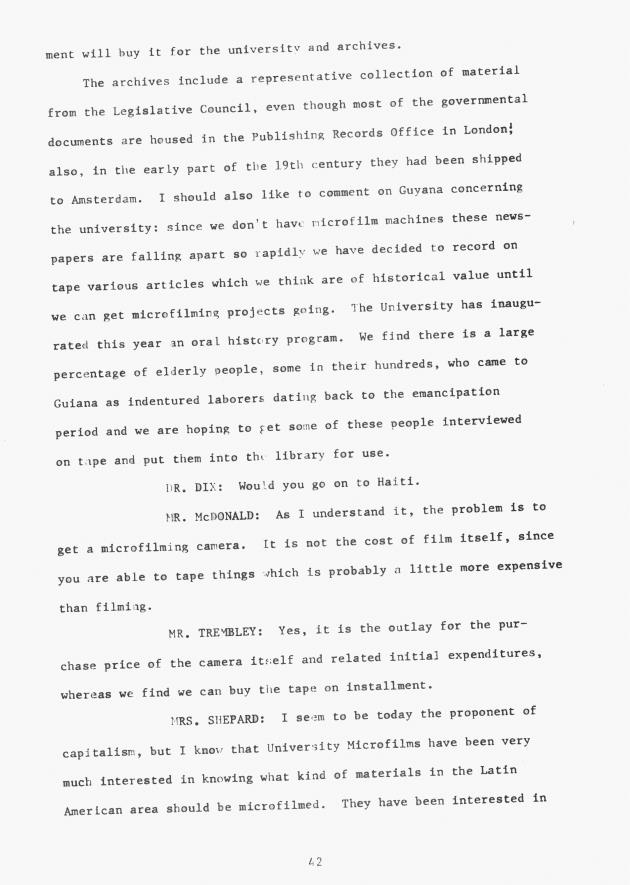 Proceedings - Conference on Sharing Caribbean Resources for Instruction and Research, College of the Virgin Islands, March 17-19, 1969. Conference on Sharing Caribbean Resources for Instruction and Research, College of the Virgin Islands, March 17-19, 1969 - 0047