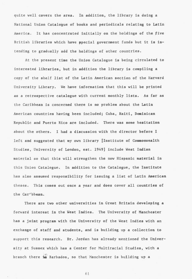 Proceedings - Conference on Sharing Caribbean Resources for Instruction and Research, College of the Virgin Islands, March 17-19, 1969. Conference on Sharing Caribbean Resources for Instruction and Research, College of the Virgin Islands, March 17-19, 1969 - 0066