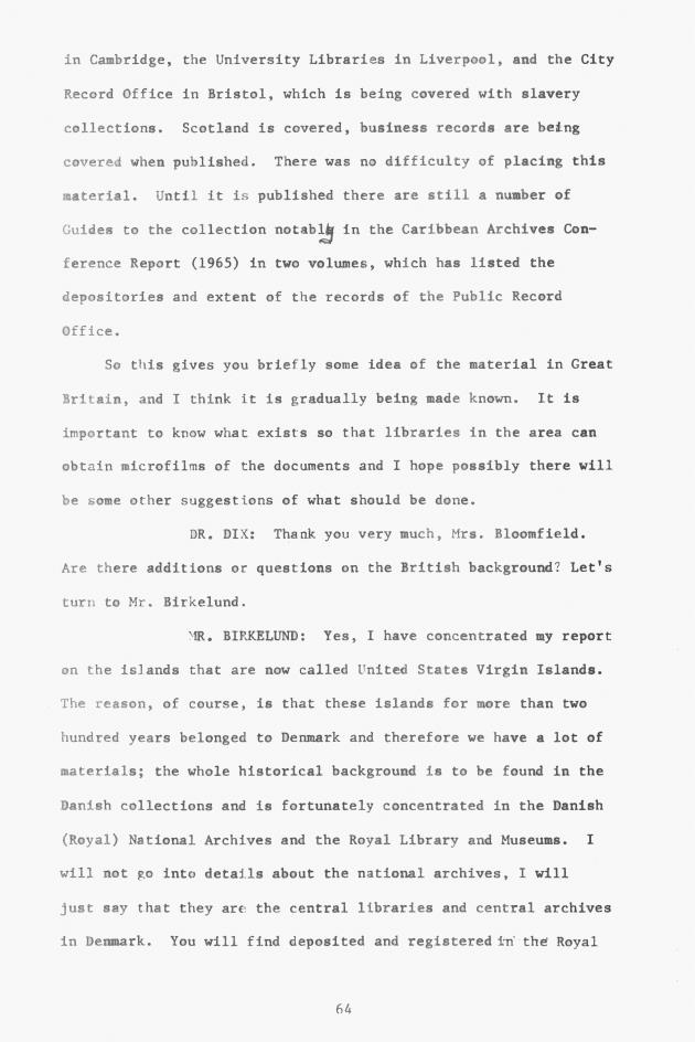 Proceedings - Conference on Sharing Caribbean Resources for Instruction and Research, College of the Virgin Islands, March 17-19, 1969. Conference on Sharing Caribbean Resources for Instruction and Research, College of the Virgin Islands, March 17-19, 1969 - 0069