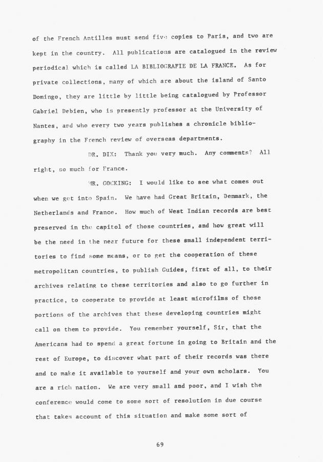 Proceedings - Conference on Sharing Caribbean Resources for Instruction and Research, College of the Virgin Islands, March 17-19, 1969. Conference on Sharing Caribbean Resources for Instruction and Research, College of the Virgin Islands, March 17-19, 1969 - 0073