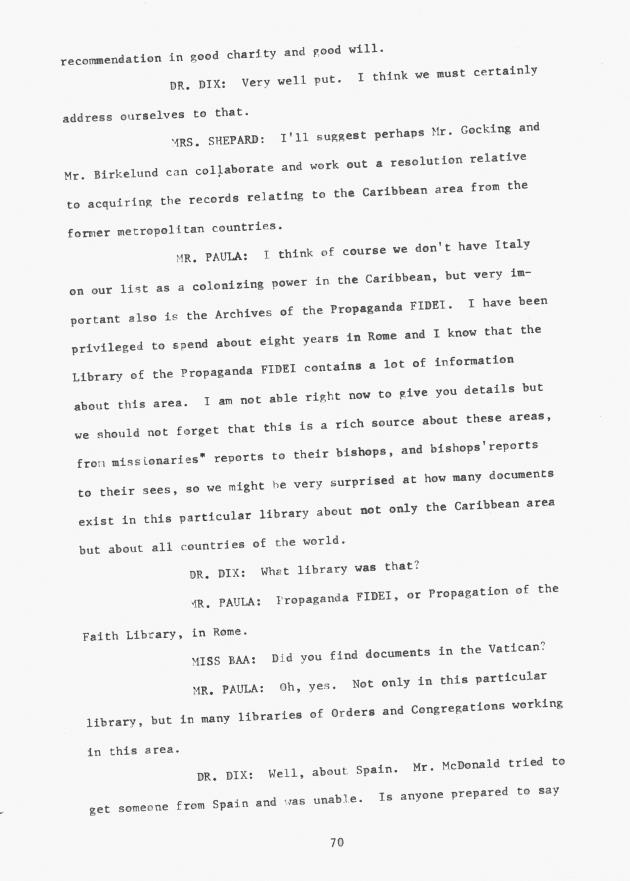 Proceedings - Conference on Sharing Caribbean Resources for Instruction and Research, College of the Virgin Islands, March 17-19, 1969. Conference on Sharing Caribbean Resources for Instruction and Research, College of the Virgin Islands, March 17-19, 1969 - 0075