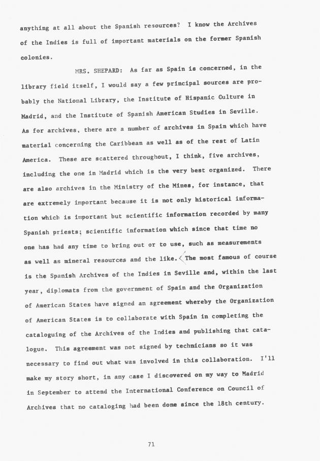 Proceedings - Conference on Sharing Caribbean Resources for Instruction and Research, College of the Virgin Islands, March 17-19, 1969. Conference on Sharing Caribbean Resources for Instruction and Research, College of the Virgin Islands, March 17-19, 1969 - 0076