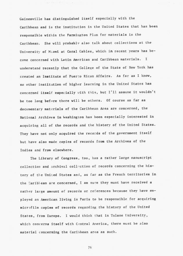 Proceedings - Conference on Sharing Caribbean Resources for Instruction and Research, College of the Virgin Islands, March 17-19, 1969. Conference on Sharing Caribbean Resources for Instruction and Research, College of the Virgin Islands, March 17-19, 1969 - 0081