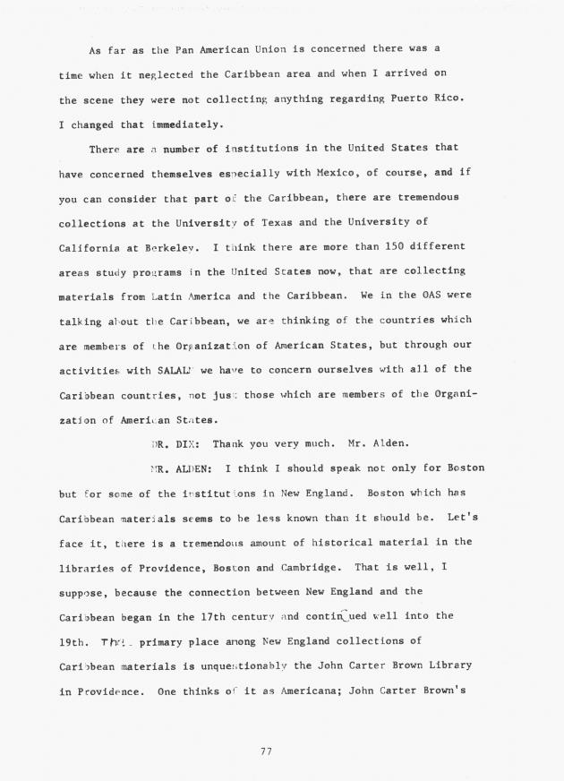 Proceedings - Conference on Sharing Caribbean Resources for Instruction and Research, College of the Virgin Islands, March 17-19, 1969. Conference on Sharing Caribbean Resources for Instruction and Research, College of the Virgin Islands, March 17-19, 1969 - 0082