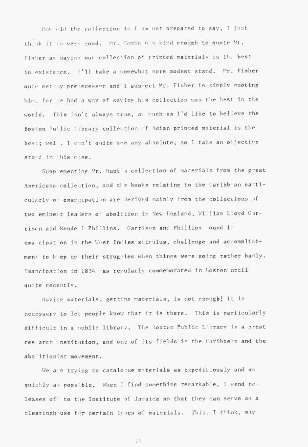 Proceedings - Conference on Sharing Caribbean Resources for Instruction and Research, College of the Virgin Islands, March 17-19, 1969. Conference on Sharing Caribbean Resources for Instruction and Research, College of the Virgin Islands, March 17-19, 1969 - 0084