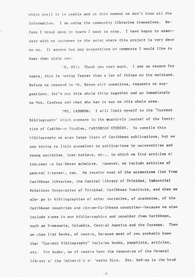 Proceedings - Conference on Sharing Caribbean Resources for Instruction and Research, College of the Virgin Islands, March 17-19, 1969. Conference on Sharing Caribbean Resources for Instruction and Research, College of the Virgin Islands, March 17-19, 1969 - 0101