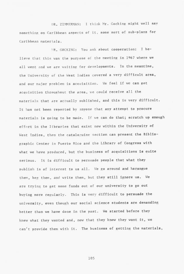 Proceedings - Conference on Sharing Caribbean Resources for Instruction and Research, College of the Virgin Islands, March 17-19, 1969. Conference on Sharing Caribbean Resources for Instruction and Research, College of the Virgin Islands, March 17-19, 1969 - 0110