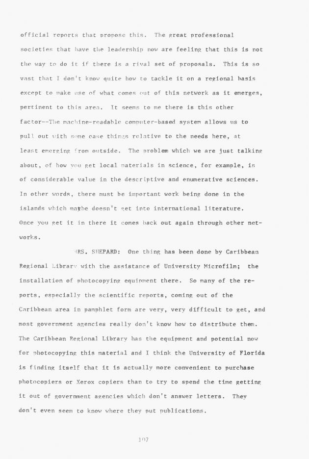 Proceedings - Conference on Sharing Caribbean Resources for Instruction and Research, College of the Virgin Islands, March 17-19, 1969. Conference on Sharing Caribbean Resources for Instruction and Research, College of the Virgin Islands, March 17-19, 1969 - 0112