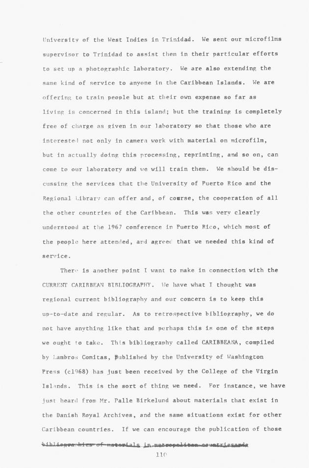 Proceedings - Conference on Sharing Caribbean Resources for Instruction and Research, College of the Virgin Islands, March 17-19, 1969. Conference on Sharing Caribbean Resources for Instruction and Research, College of the Virgin Islands, March 17-19, 1969 - 0115