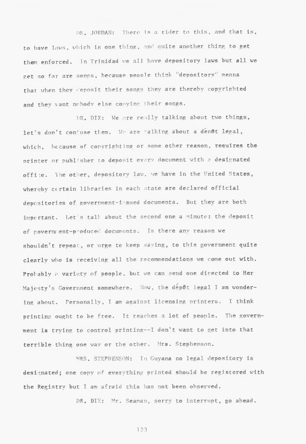 Proceedings - Conference on Sharing Caribbean Resources for Instruction and Research, College of the Virgin Islands, March 17-19, 1969. Conference on Sharing Caribbean Resources for Instruction and Research, College of the Virgin Islands, March 17-19, 1969 - 0128