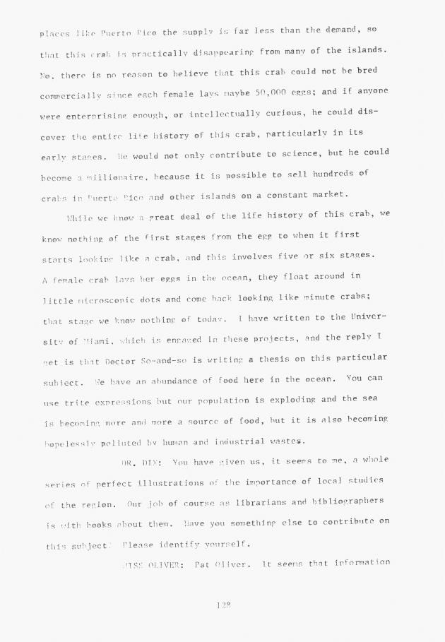 Proceedings - Conference on Sharing Caribbean Resources for Instruction and Research, College of the Virgin Islands, March 17-19, 1969. Conference on Sharing Caribbean Resources for Instruction and Research, College of the Virgin Islands, March 17-19, 1969 - 0133