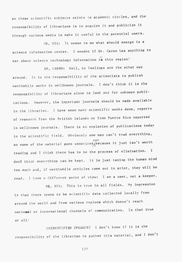 Proceedings - Conference on Sharing Caribbean Resources for Instruction and Research, College of the Virgin Islands, March 17-19, 1969. Conference on Sharing Caribbean Resources for Instruction and Research, College of the Virgin Islands, March 17-19, 1969 - 0134