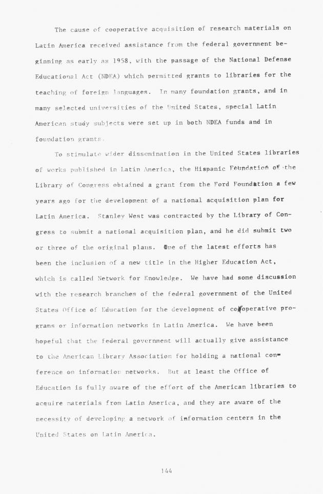 Proceedings - Conference on Sharing Caribbean Resources for Instruction and Research, College of the Virgin Islands, March 17-19, 1969. Conference on Sharing Caribbean Resources for Instruction and Research, College of the Virgin Islands, March 17-19, 1969 - 0149