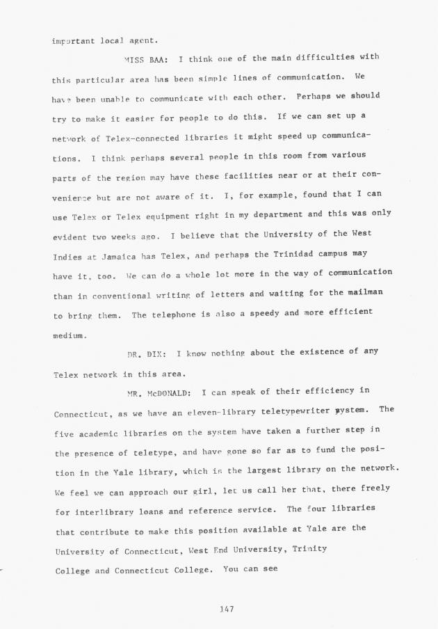 Proceedings - Conference on Sharing Caribbean Resources for Instruction and Research, College of the Virgin Islands, March 17-19, 1969. Conference on Sharing Caribbean Resources for Instruction and Research, College of the Virgin Islands, March 17-19, 1969 - 0152