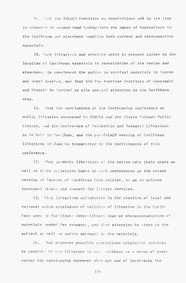 Proceedings - Conference on Sharing Caribbean Resources for Instruction and Research, College of the Virgin Islands, March 17-19, 1969. Conference on Sharing Caribbean Resources for Instruction and Research, College of the Virgin Islands, March 17-19, 1969 - 0181