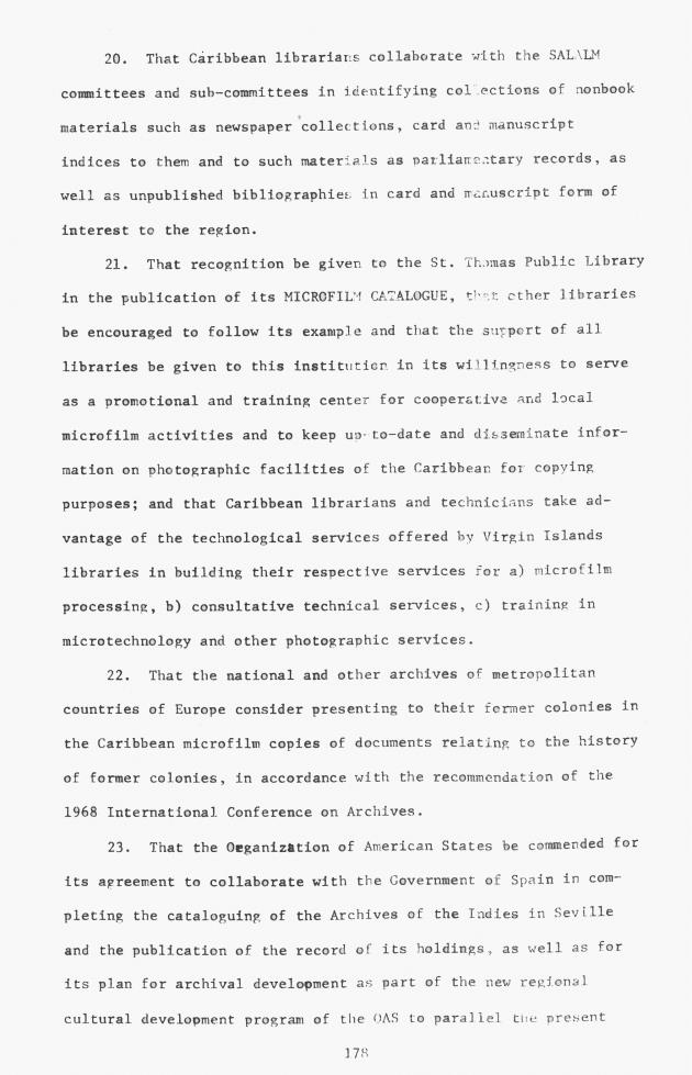 Proceedings - Conference on Sharing Caribbean Resources for Instruction and Research, College of the Virgin Islands, March 17-19, 1969. Conference on Sharing Caribbean Resources for Instruction and Research, College of the Virgin Islands, March 17-19, 1969 - 0183