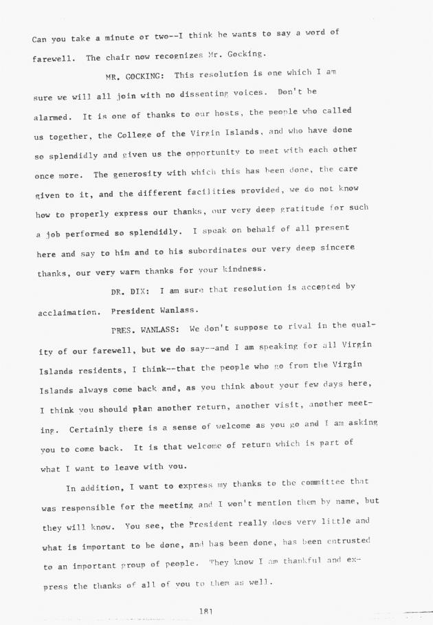 Proceedings - Conference on Sharing Caribbean Resources for Instruction and Research, College of the Virgin Islands, March 17-19, 1969. Conference on Sharing Caribbean Resources for Instruction and Research, College of the Virgin Islands, March 17-19, 1969 - 0186