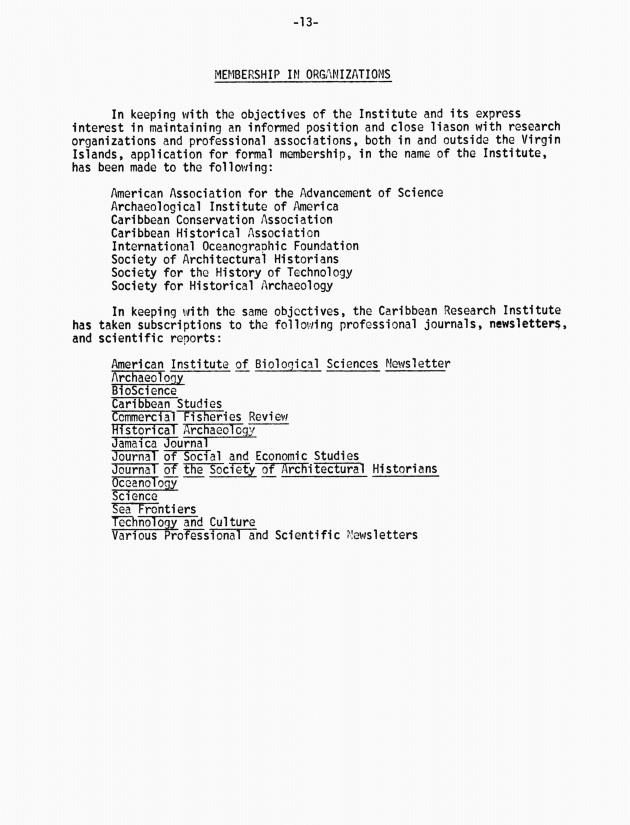 Quarterly Report - Caribbean Research Institute 1968-1969 - 0014