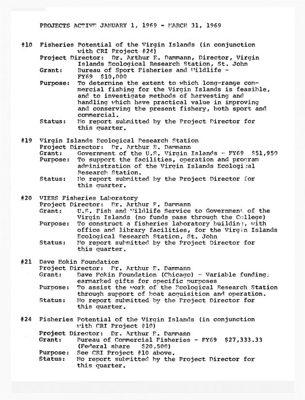 Quarterly Report - Caribbean Research Institute 1968-1969 - 0049