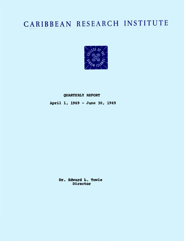 Quarterly Report - Caribbean Research Institute 1968-1969 - 0064