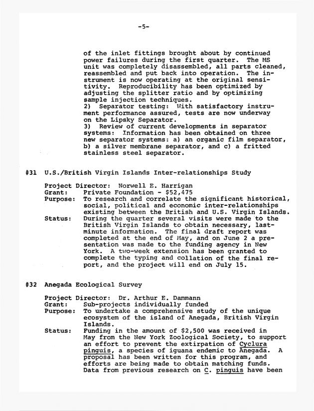 Quarterly Report - Caribbean Research Institute 1968-1969 - 0069