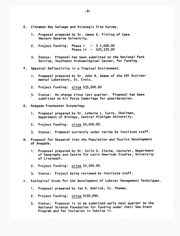 Quarterly Report - Caribbean Research Institute 1968-1969 - 0096