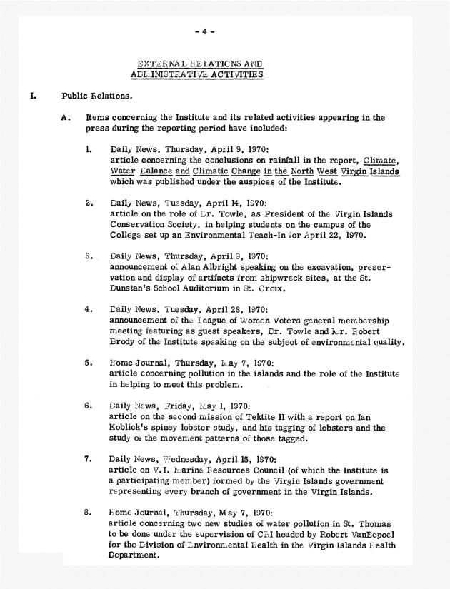 Quarterly Report - Caribbean Research Institute 1970-1971 - 0035