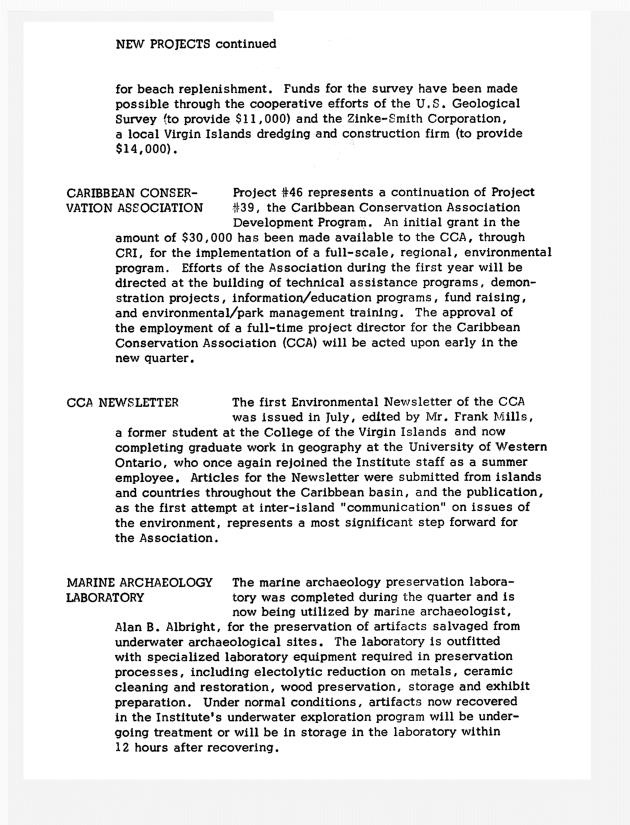 Quarterly Report - Caribbean Research Institute 1970-1971 - 0055