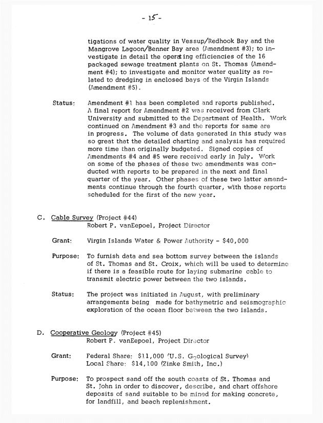 Quarterly Report - Caribbean Research Institute 1970-1971 - 0067