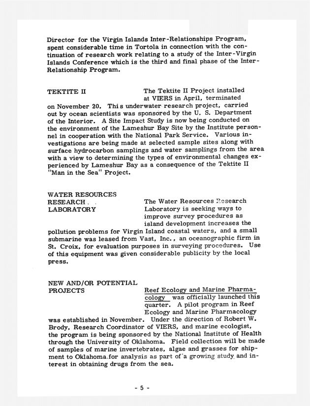 Quarterly Report - Caribbean Research Institute 1970-1971 - 0074