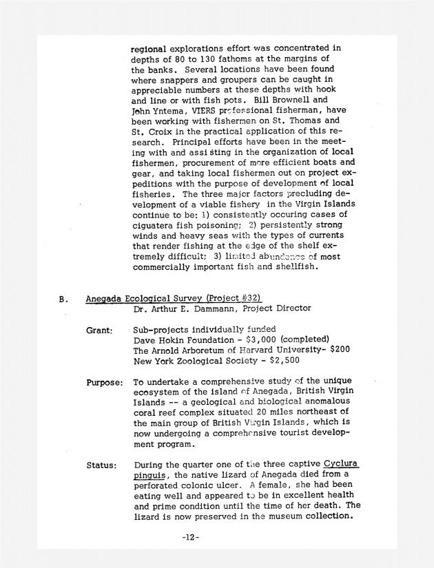 Quarterly Report - Caribbean Research Institute 1970-1971 - 0081