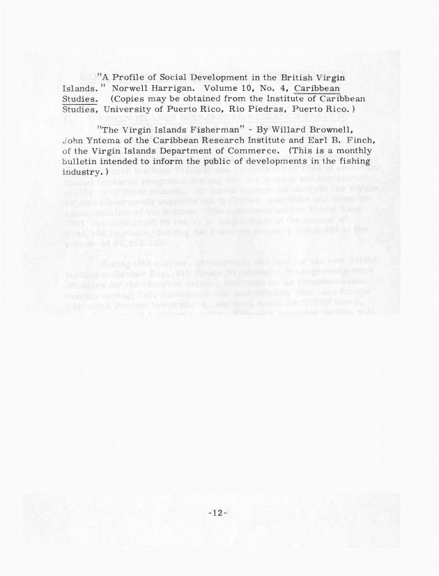 Quarterly Report - Caribbean Research Institute 1970-1971 - 0126