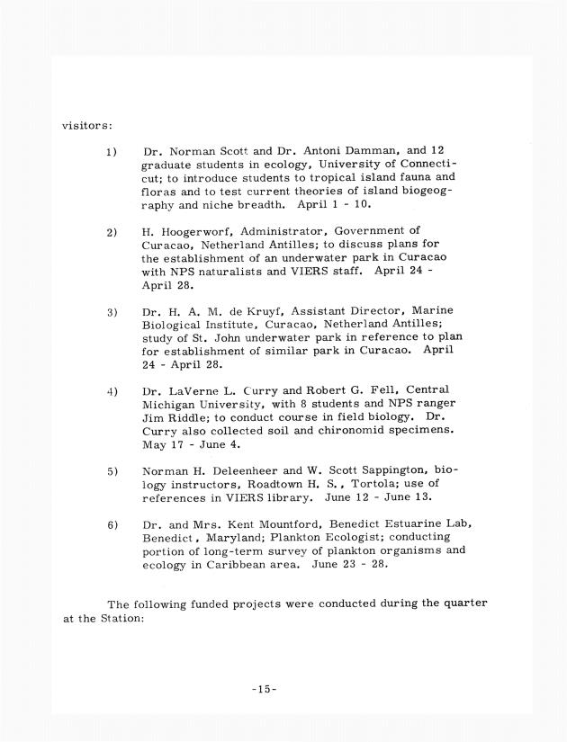 Quarterly Report - Caribbean Research Institute 1970-1971 - 0129