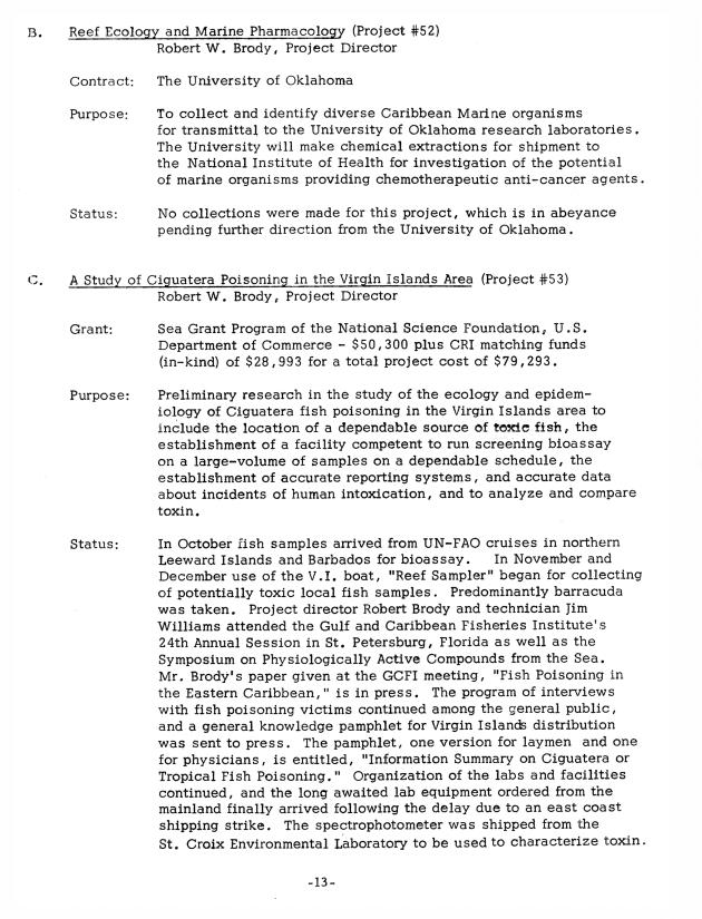 Quarterly Report - Caribbean Research Institute 1970-1971 - 0185