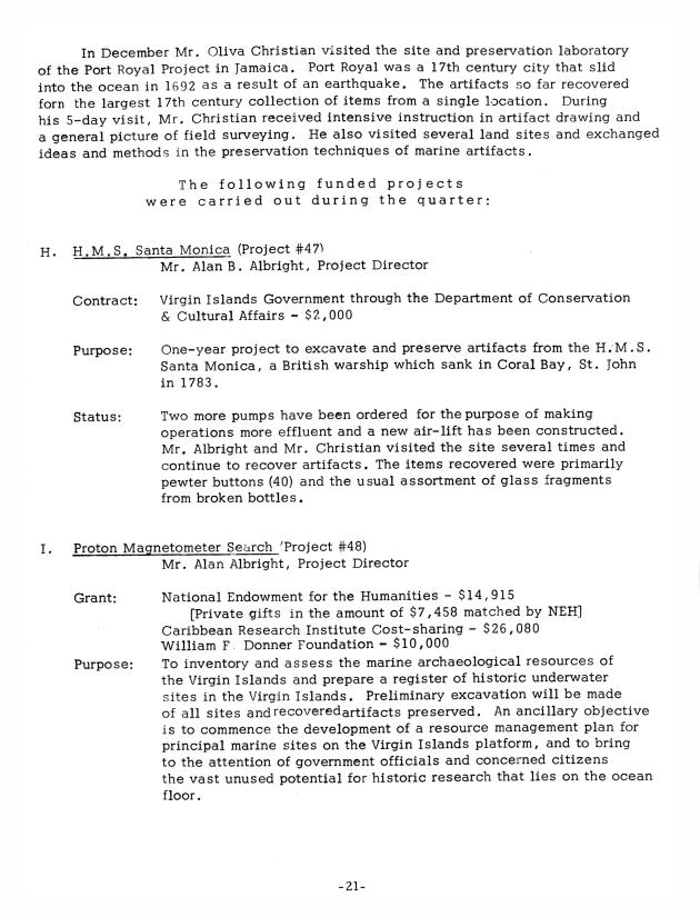 Quarterly Report - Caribbean Research Institute 1970-1971 - 0193