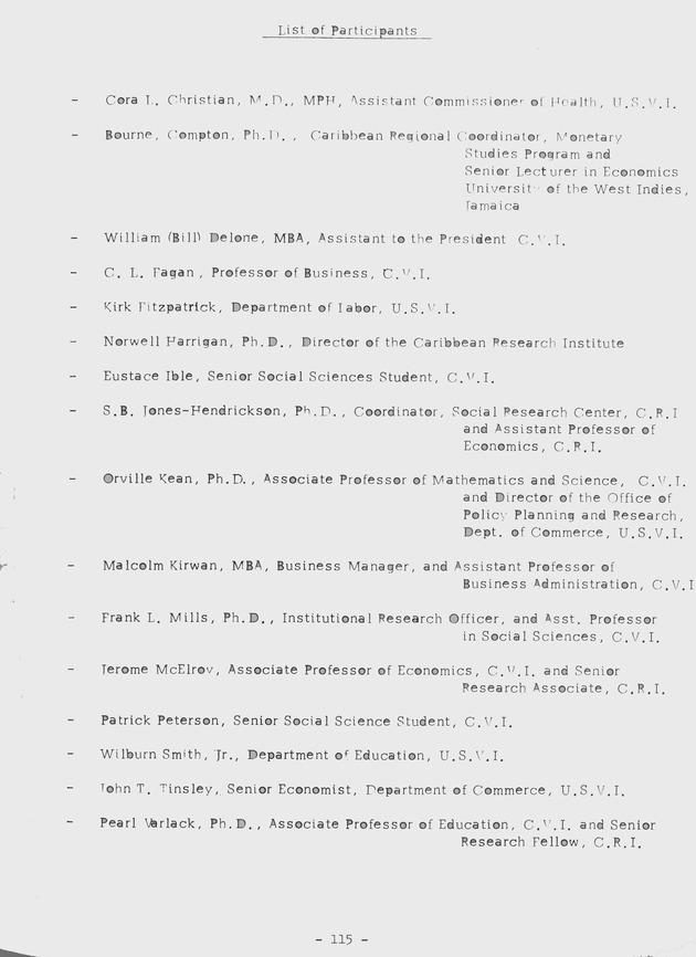 Proceedings of a seminar on forecasting in microstate economies Working paper - 0124