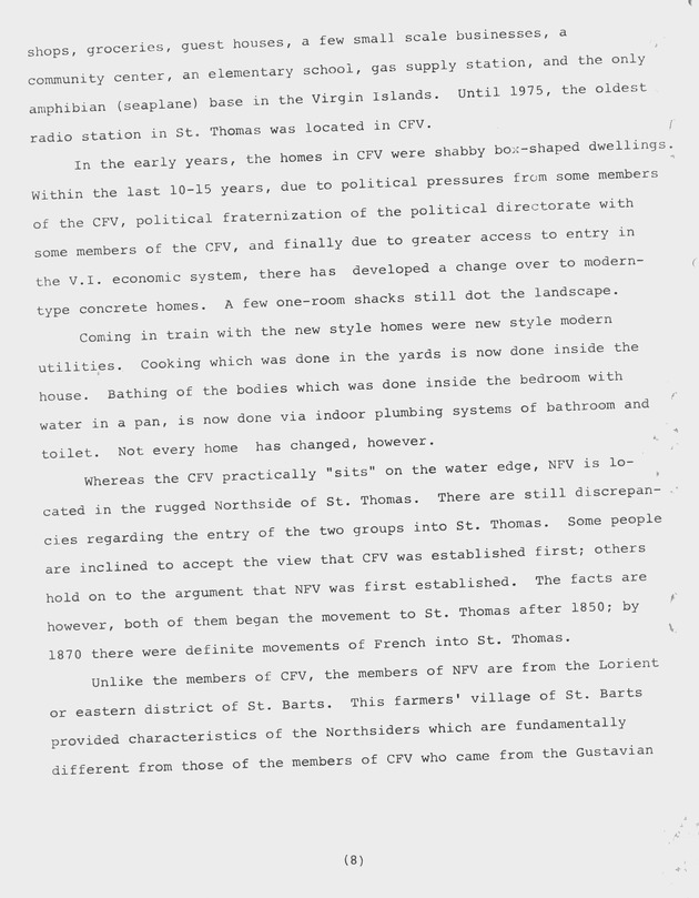 Institutional and social bases of rural development : two French 'villages' in St. Thomas, Virgin Islands UVI Faculty - 0018