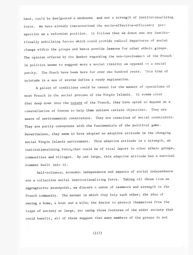 Institutional and social bases of rural development : two French 'villages' in St. Thomas, Virgin Islands UVI Faculty - 0127